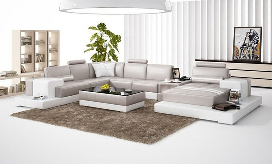 Forrey - U Leather Sofa Lounge Set